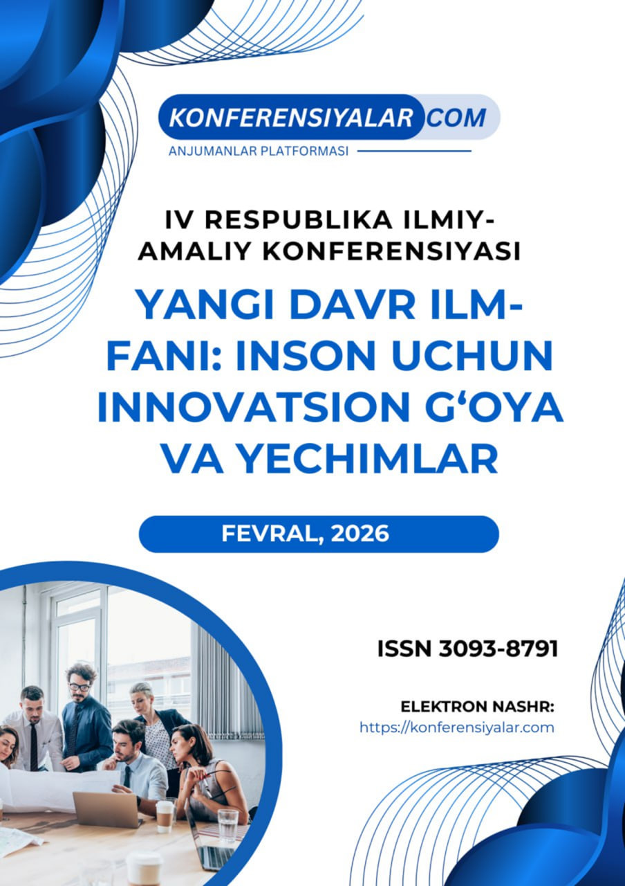 					Показать Том 2 № 4 (2026): НАУКА НОВОГО ВРЕМЕНИ: ИННОВАЦИОННЫЕ ИДЕИ И РЕШЕНИЯ ДЛЯ ЧЕЛОВЕКА
				